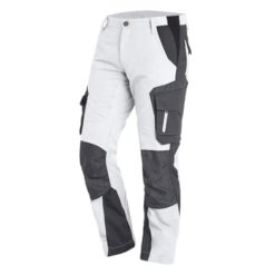 White and Anthracite work pants with two side pockets