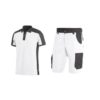 White and Anthracite polo shirt and shorts