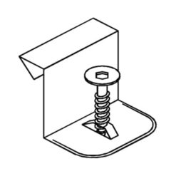 Alternative view of Bjarnes System Fixed Stainless Clips with Screws - 1"