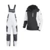 White and Anthracite overalls and jacket with hood