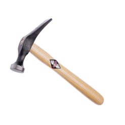 Cobbler's hammer with black head and wooden handle