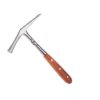 Silver upholsterer's hammer with rivetted brown wood handle