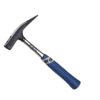 Carpenter's hammer with black hammer head and blue handle