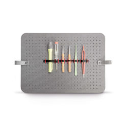 Band clamps for perforated boards