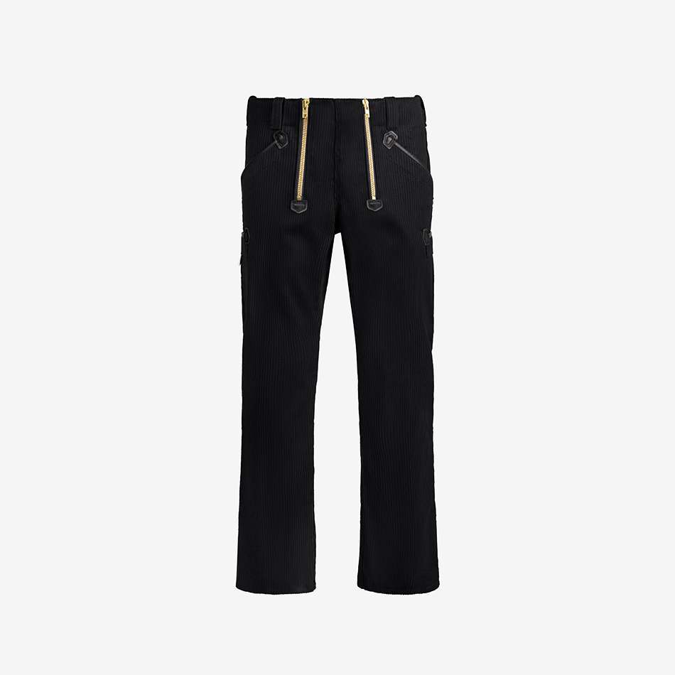 Black Trenker Corduroy Guild Trousers