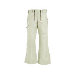 White Bell Bottom Work Trousers