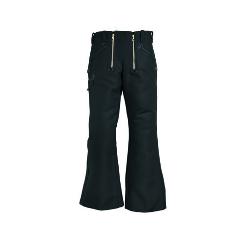 Black Bell Bottom Work Trousers