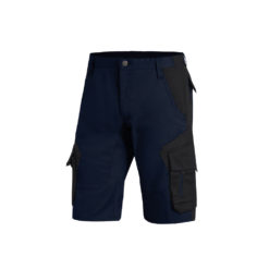 Marine-Blue And Black Bermuda Shorts