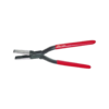 Stubai box joint flat nose pliers with red pvc coated handle