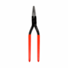 Stubai box joint flat nose pliers, with teeth and red PVC covered handle
