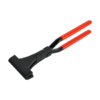 Stubai broad mouth straight seaming pliers with red pvc covered handles