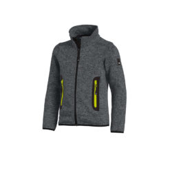 Anthracite knit fleece jacket