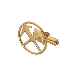 Gold Cuff Links With Roofer's Logo
