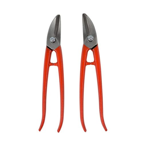 Stubai Curved Circle Snips, Set Of Two, With Red Lacquered Handles