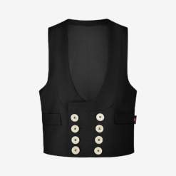 FHB twisting double pilot moleskin guild vest, black