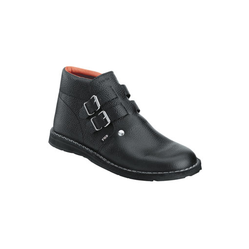 Black Double Buckle Roofer Boots