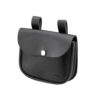Black leather double nail pouch