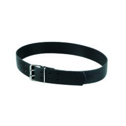 Black double pin leather belt