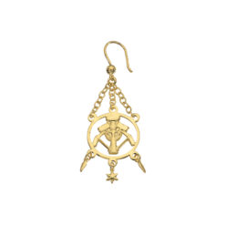 Gold Earring With Stone Setter's Logo