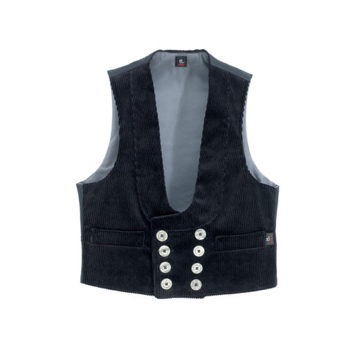 Black Genoa Corduroy Guild Vest