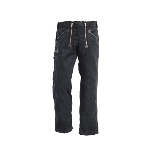 Black Genoa Corduroy Guild Trousers