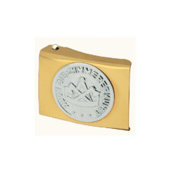 Gold Belt Buckle With Carpenter's Logo