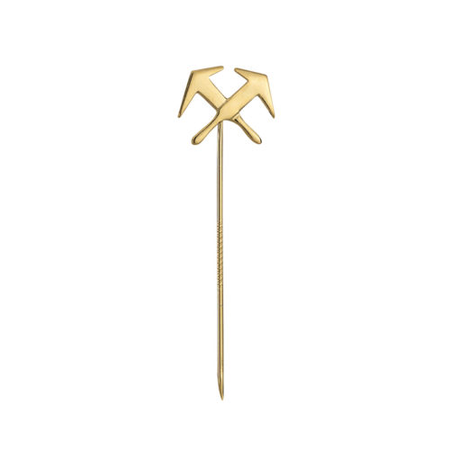 Gold Guild Lapel Pin With Roofer Logo