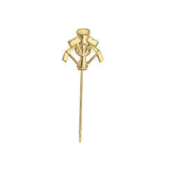 Gold Guild Lapel Pin With Stone Setter Logo
