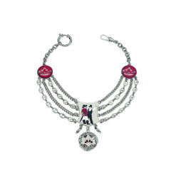 Guild watch chain with bricklayer logo