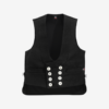 FHB twisting double pilot guild moleskin vest, black