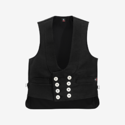 FHB twisting double pilot guild moleskin vest, black