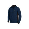 Marine-blue and black knit fleece troyer