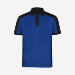 Blue and black polo shirt