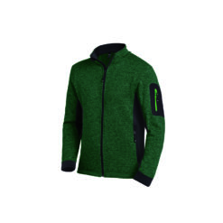 Green And Black Men's Knitted Fleece Jacket