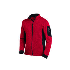 Red And Black Men's Knitted Fleece Jacket