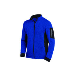Royal-Blue And Black Men's Knitted Fleece Jacket