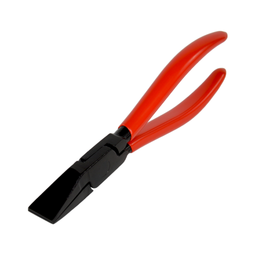 Straight Piccolo Seaming Pliers With Red Plastic Coated Handle