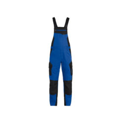 Royal-Blue And Black Overalls