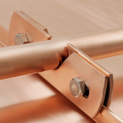 Kling snow retention clamp, copper, with V2A screws