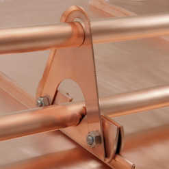 Kling double tube add on element, triangular form, copper