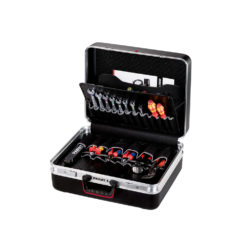 Black deep space tool case with different compartments