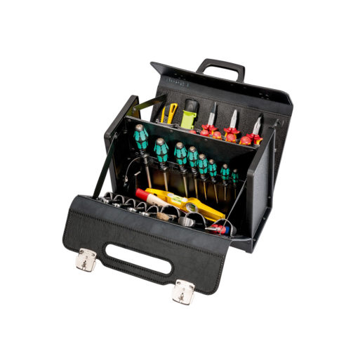 Open Leather Tool Case