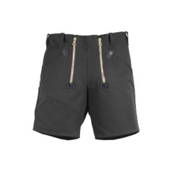 Black ribbed moleskin shorts
