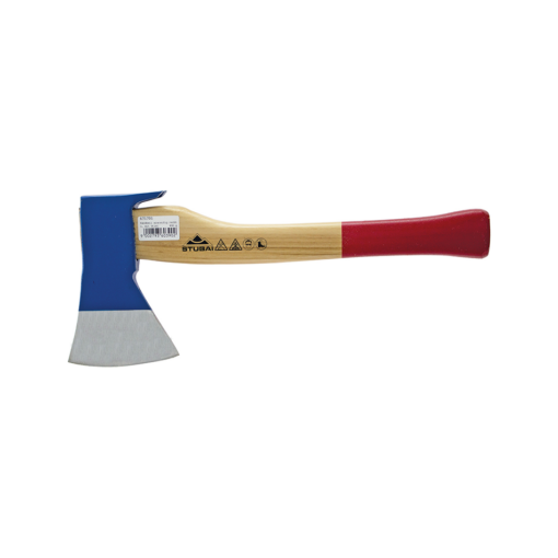 Stubai Right Rimmed Hand Axe With Blue Head And Wooden Handle