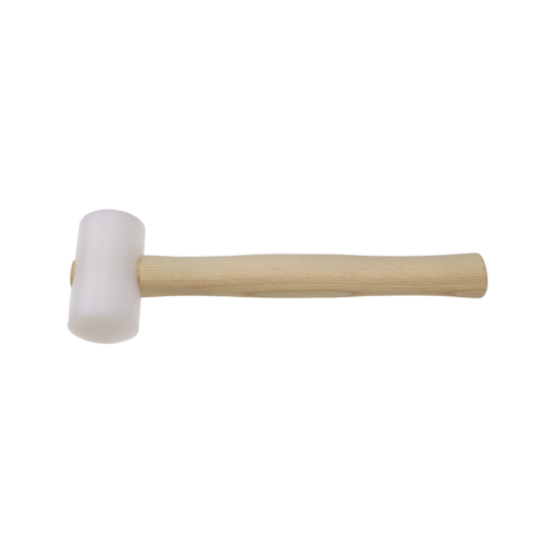 Stubai Round Shape Plastic Hammer With White Head And Wooden Handle