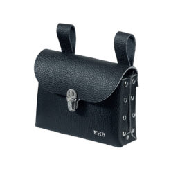 Black single nail pouch with flap