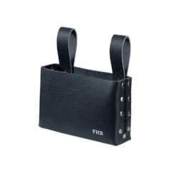 Black single riveted nail pouch