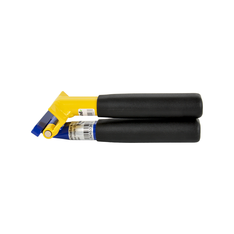Rau Small Single Lock Seamer With Black Handle - Side View
