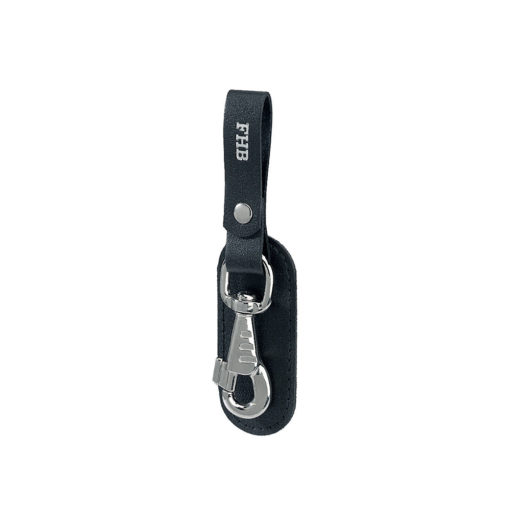Snap Hook On Black Leather Loop