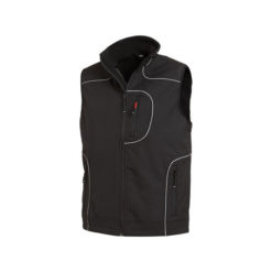 Black softshell waistcoat